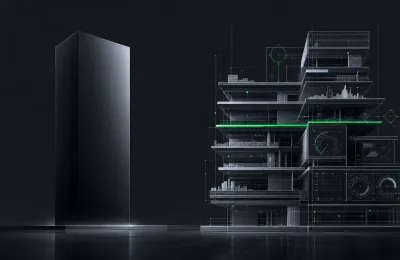 Hero — model domain (monolithic black box) vs expert domain (layered, instrumented, data-embedded). Hogunism brand green accent at center.